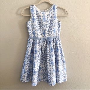GYMBOREE Girls Sleeveless Floral Dress Bow Front 8